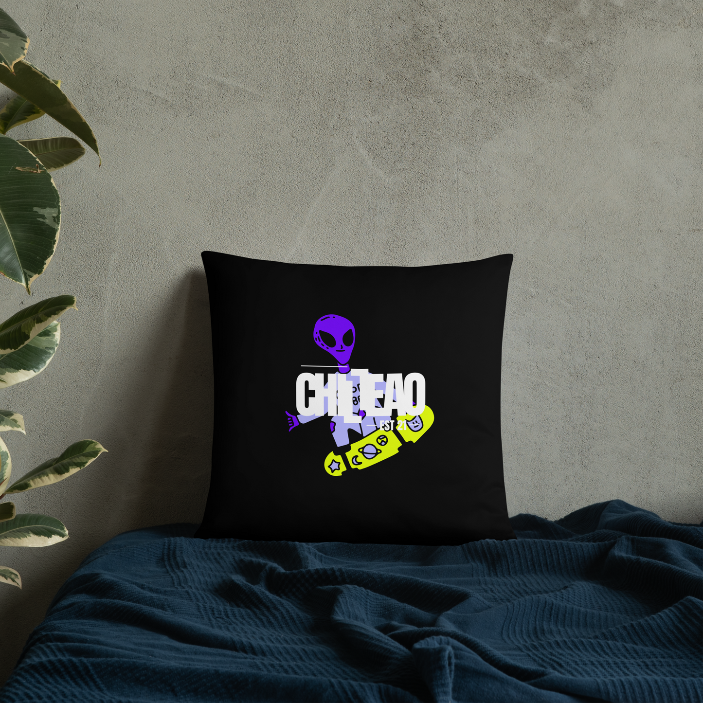 CHILLEAO "SK8TING ALIEN" DOUBLESIDED PILLOW