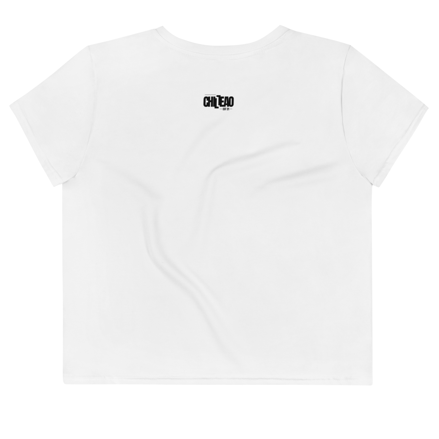 CHILLEAO "FLORERO" WHITE UNISEX CROP TEE