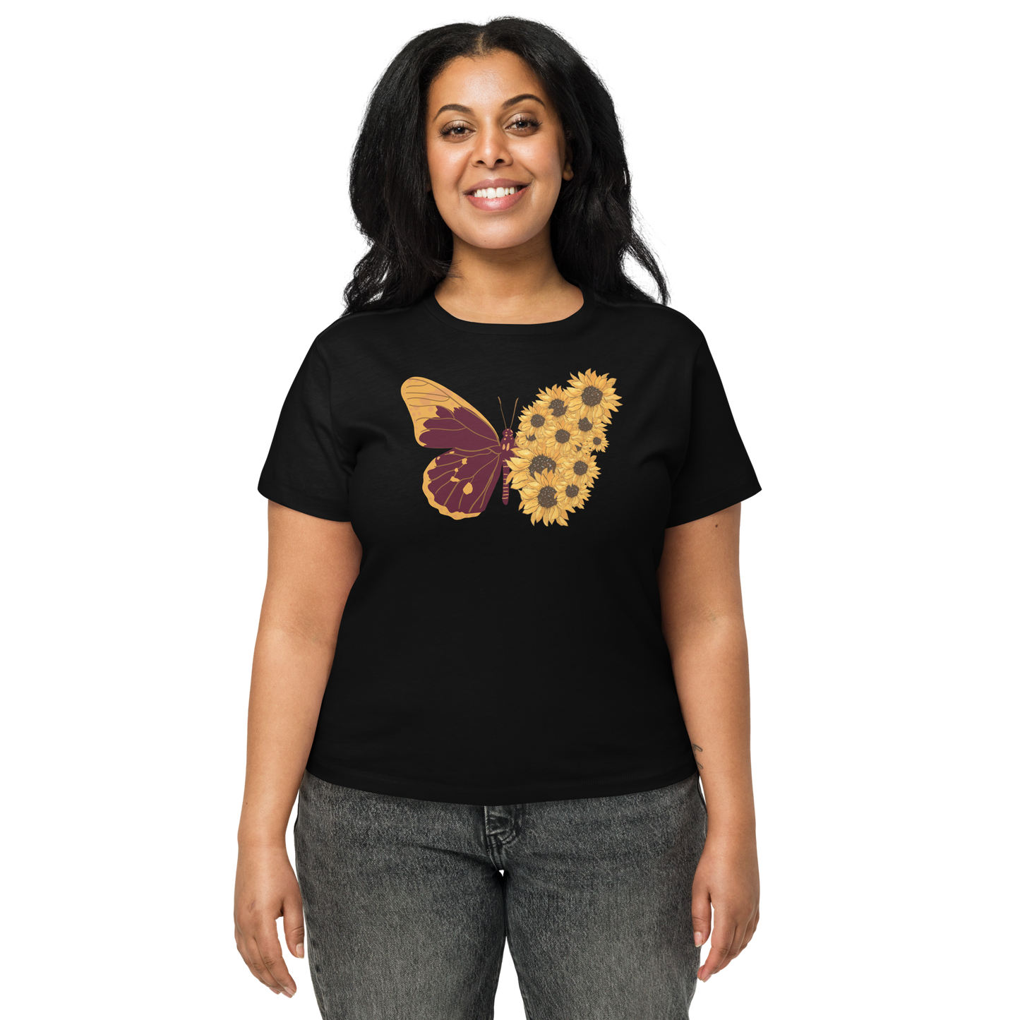 CHILLEAO "MARIPOSA" WOMEN BLACK SHIRT