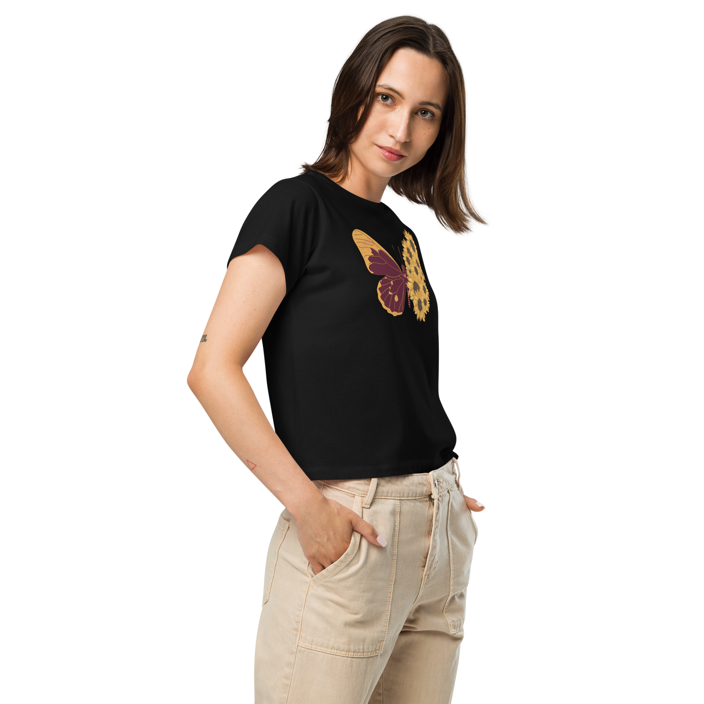 CHILLEAO "MARIPOSA" WOMEN BLACK SHIRT